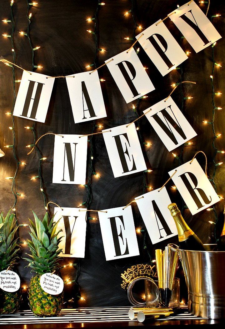 Happy New Year Free Printable Banner