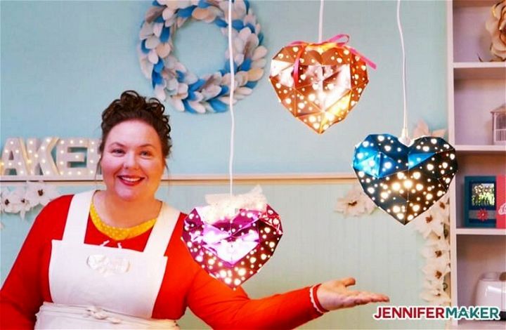 Heart shaped Hanging Paper Lantern So Easy