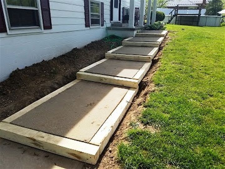 Hillside Sidewalk And Stairs