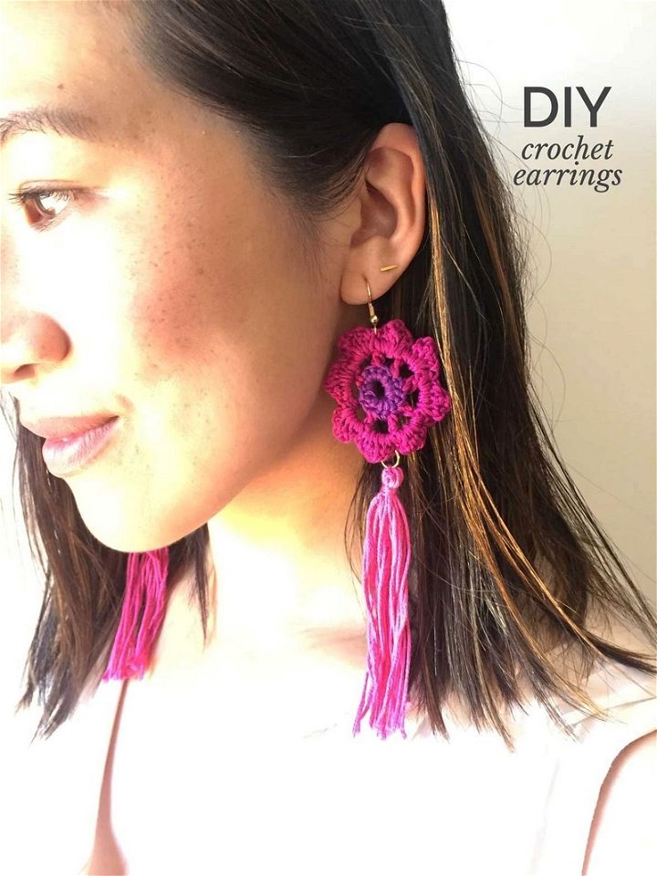 How Crochet Tassels DIY Boho Earrings