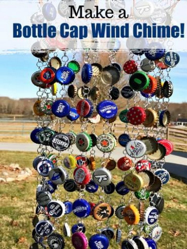 How To Make A Bottle Cap Wind Chime