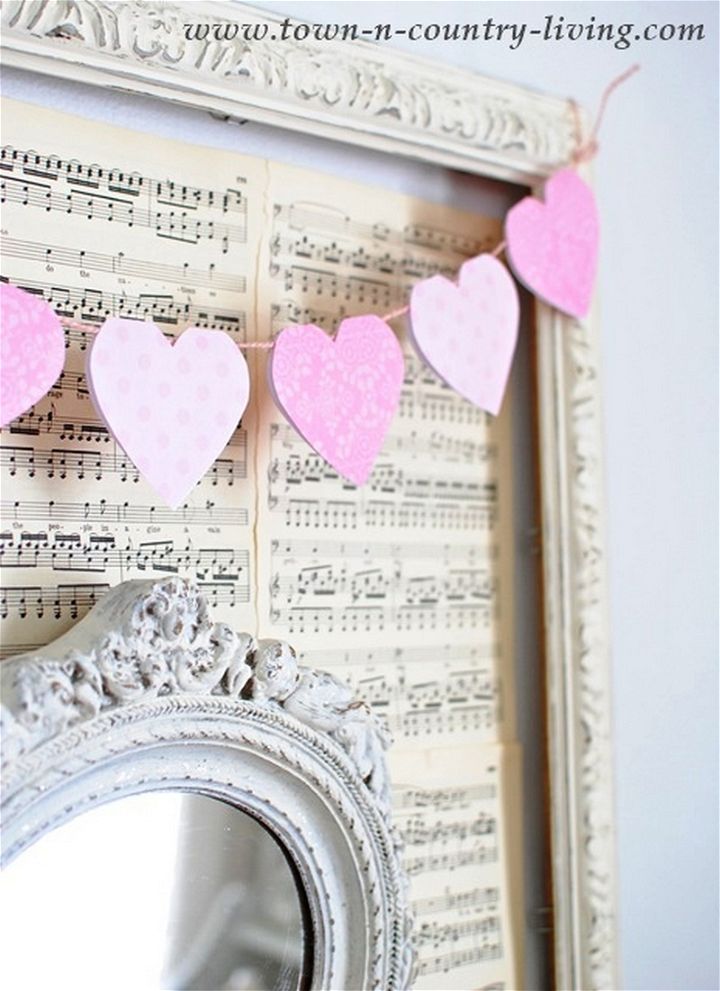 How To Make A Paper Hanging Heart Banner