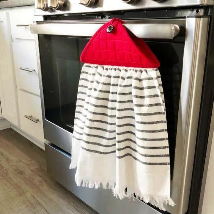 How To Make An Easy Hanging Dish Towel