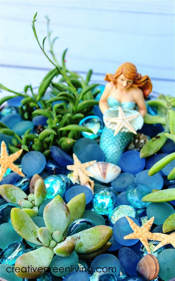 How To Make An Under Water Inspired Mermaid Garden With Succulents