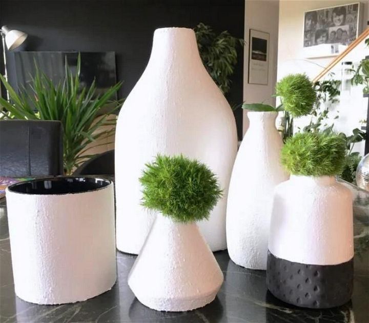 How To Make Any Vase Look Like Ceramic With Paint And Baking Powder