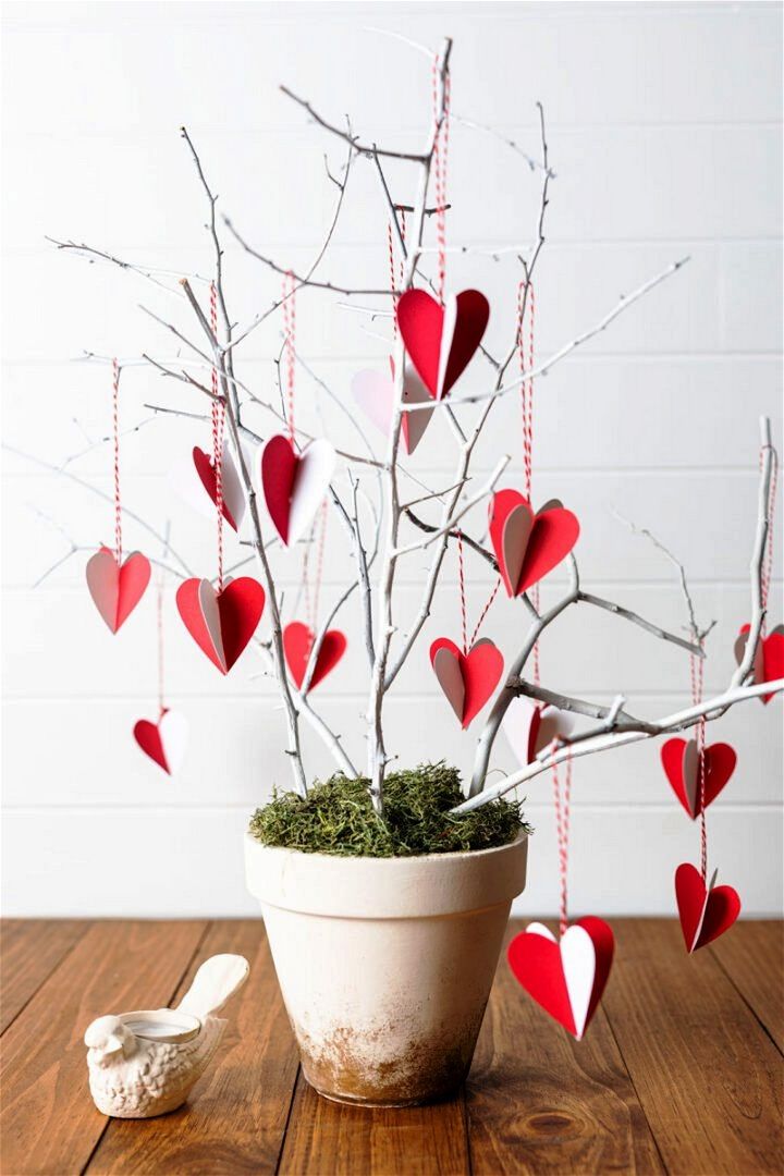 How To Make Hanging Paper Hearts