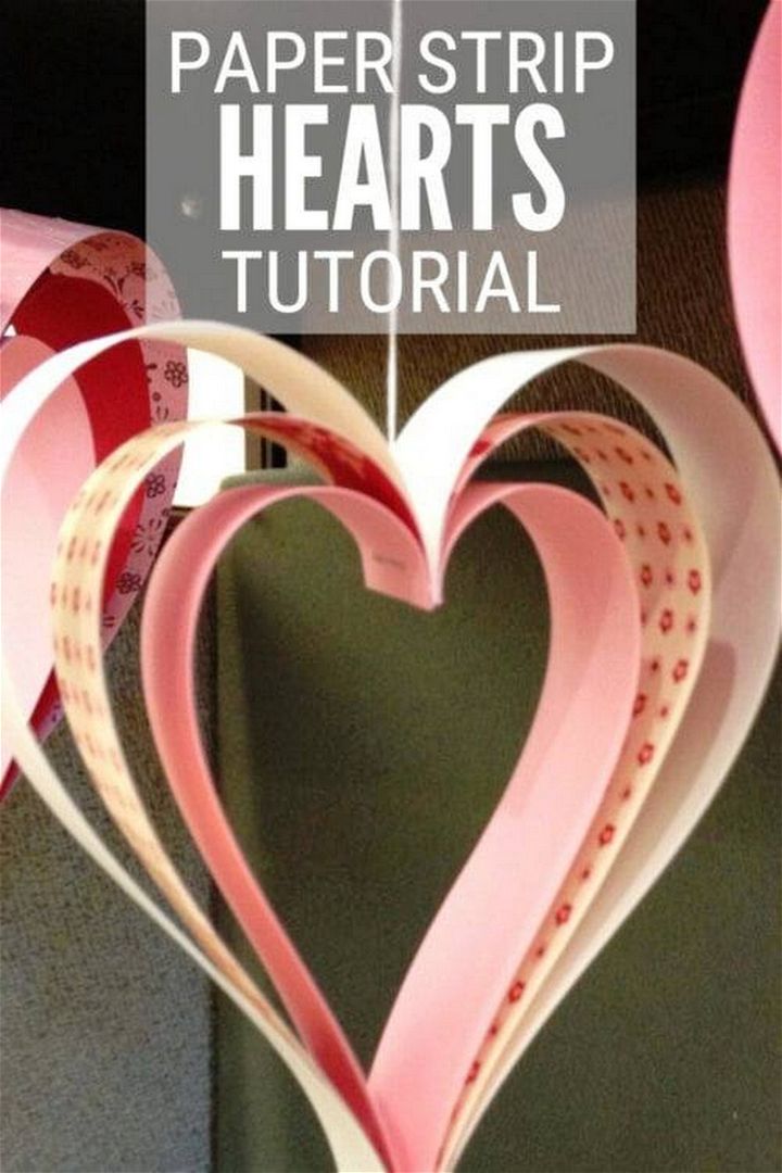 How To Make Paper Strip Hearts
