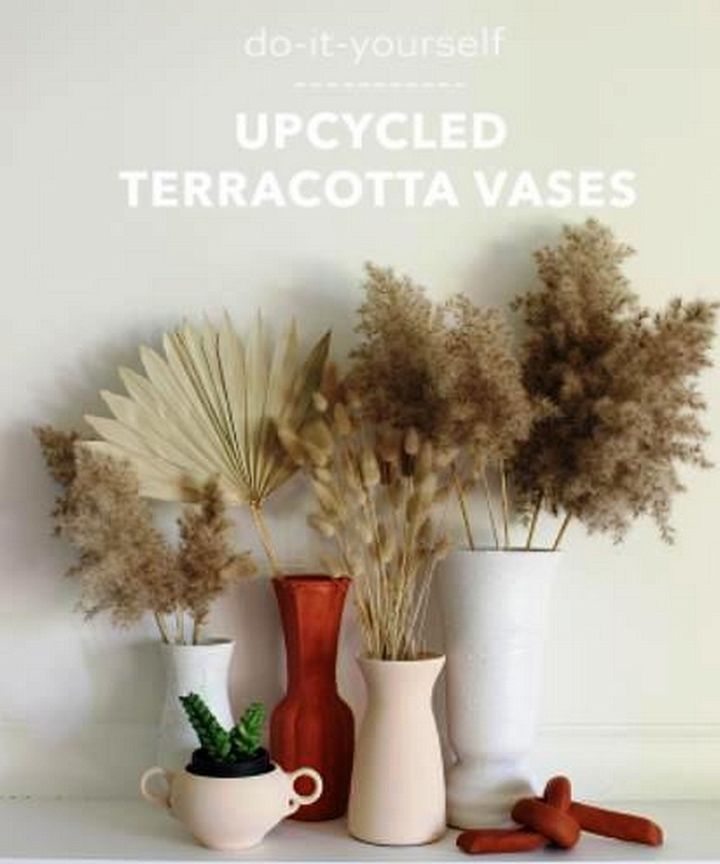 How To Upcycle Vases Into Faux Terra Cotta