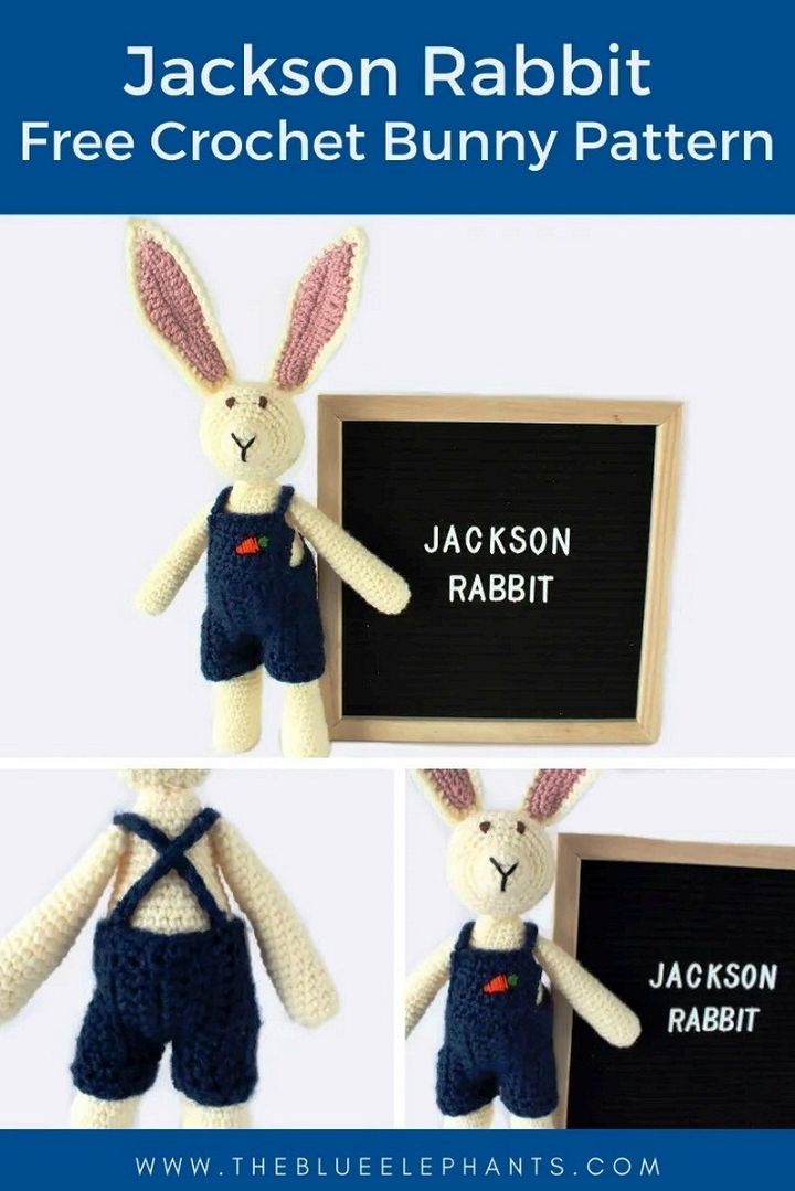 Jackson the Rabbit Free Crochet Bunny Pattern