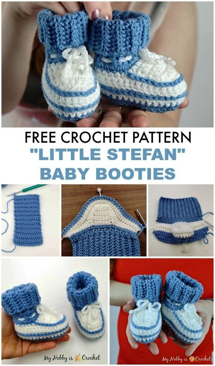 Little Stefan Baby Booties Free Crochet Pattern Tutorial