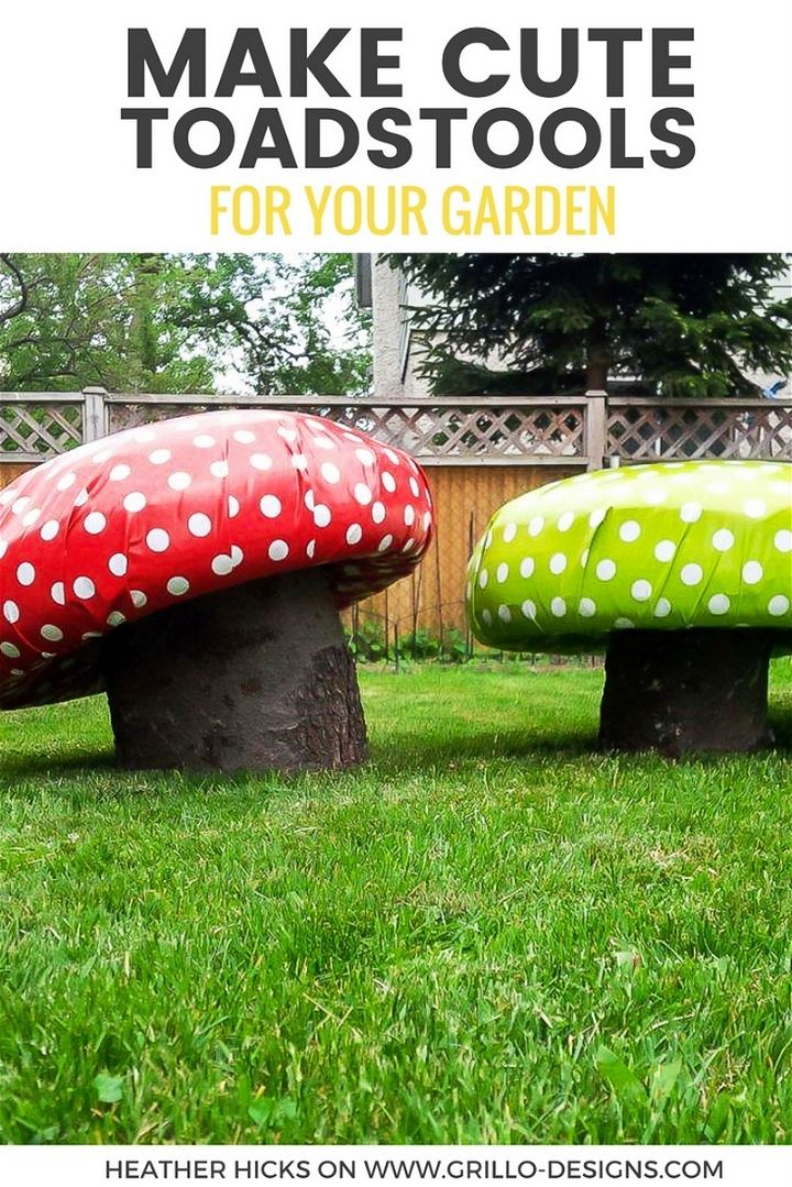 Make Garden Stools That Look Like Toadstools