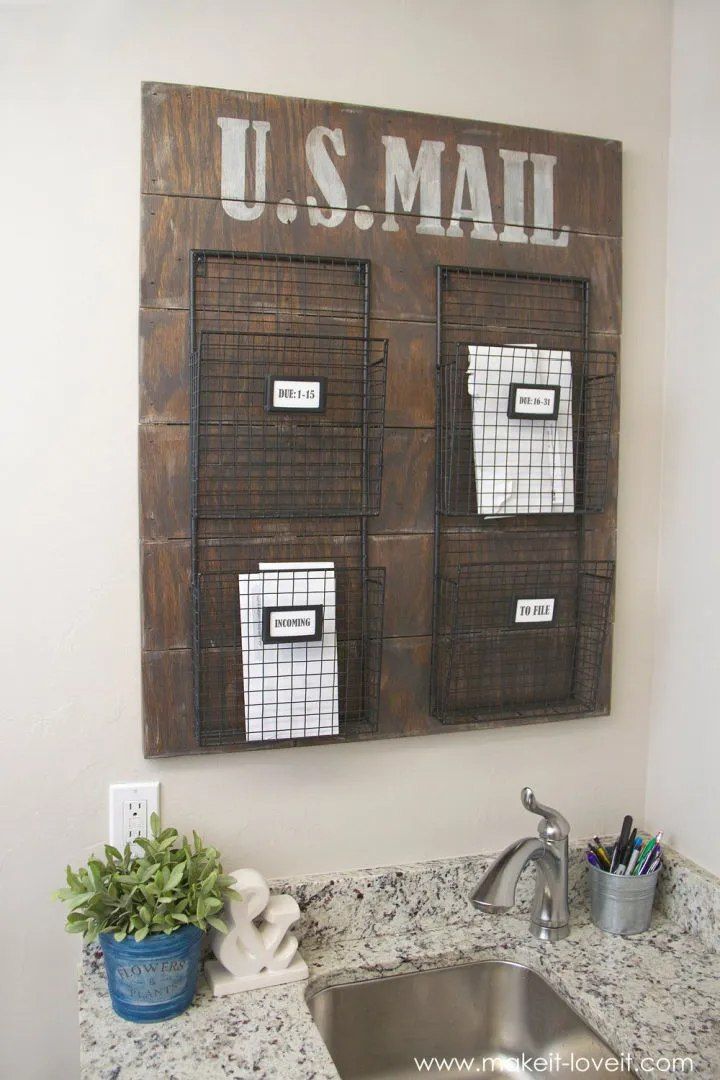 Paper Wall Mounted Mail Organizer