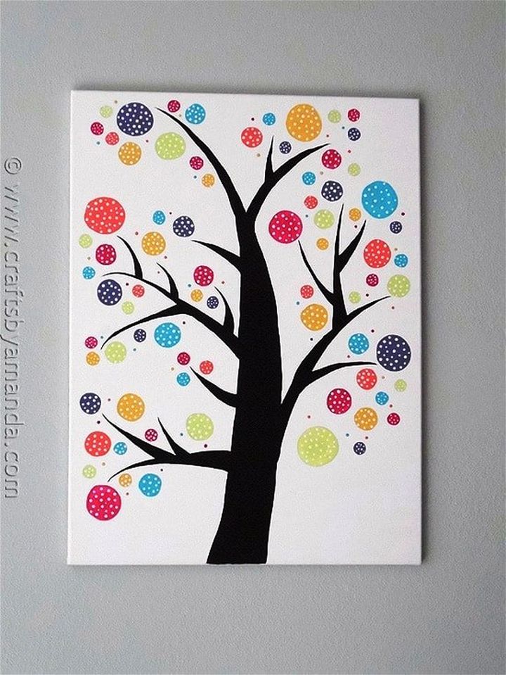 Polka Dot Circle Tree