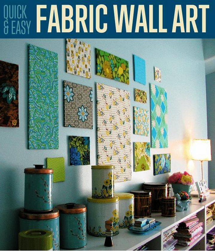 Quick And Easy Fabric Wall Art Home Decor Ideas
