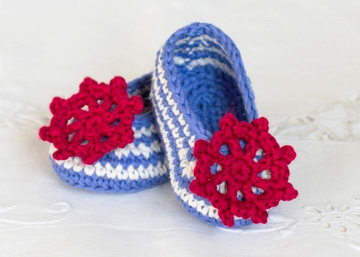 Sailor Baby Booties Crochet Pattern