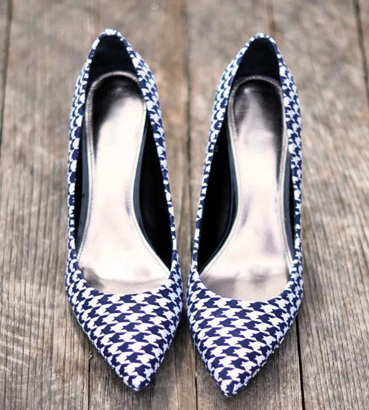 Stylish Shoes Covered With Fabric