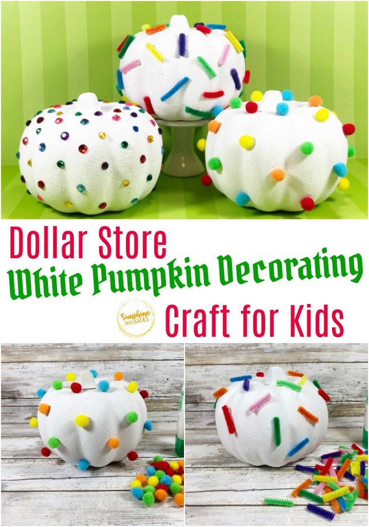 Super Easy Dollar Store Pumpkin Craft For Kids