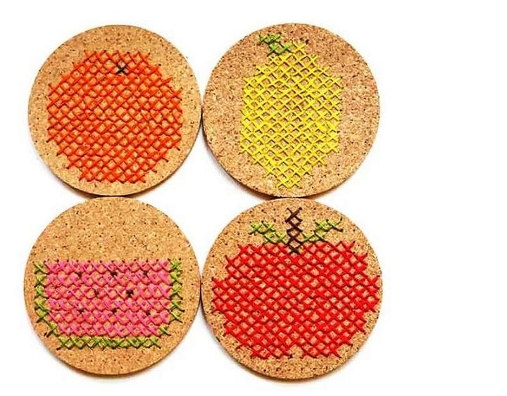These Embroidered Coasters Are Perfect For Summer