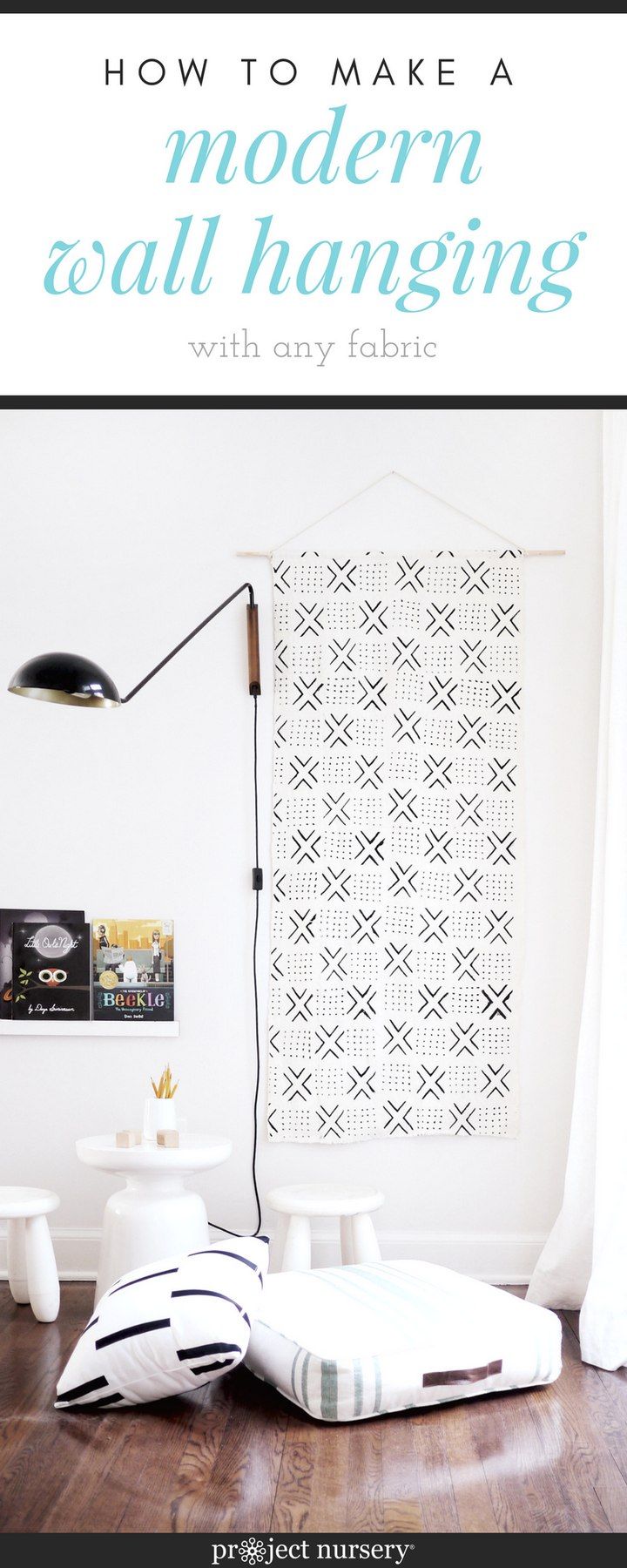 Turn Any Fabric into a Modern Wall Hanging