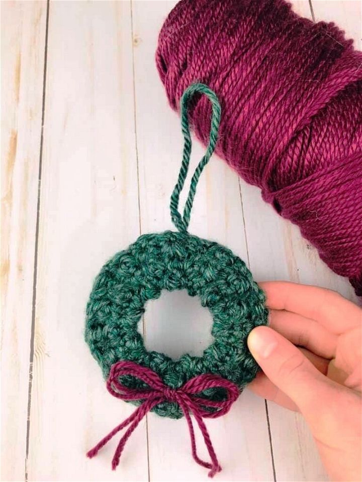 Unique Crochet Wreath Ornament – Free Pattern