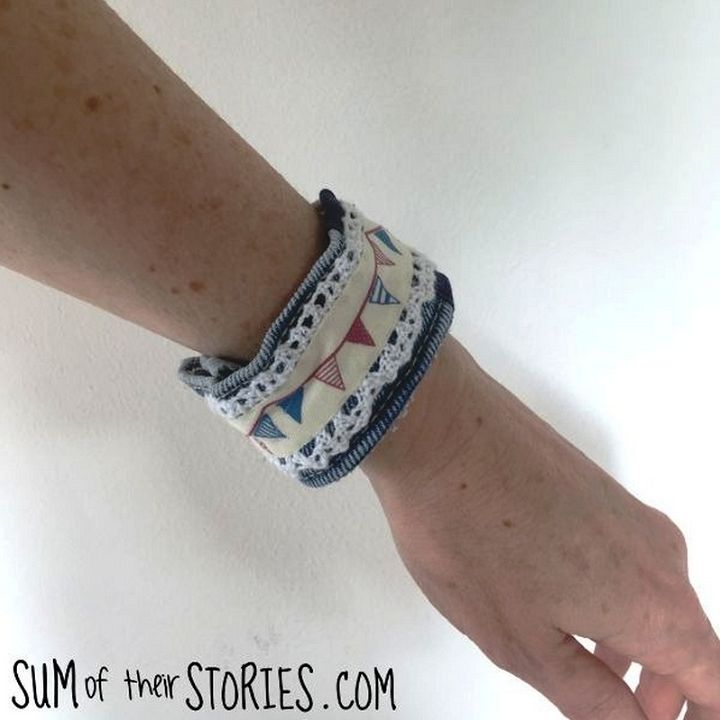 Upcycled Jean Braclet