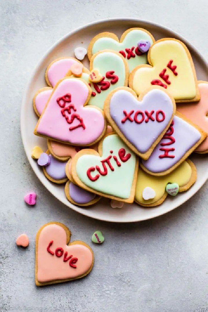 Valentines Day Heart Sugar Cookies
