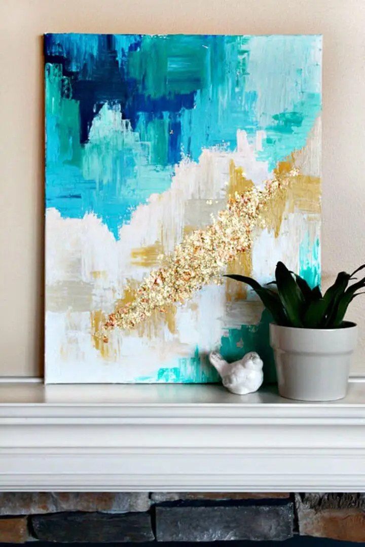 Abstract Art With A Golden Touch
