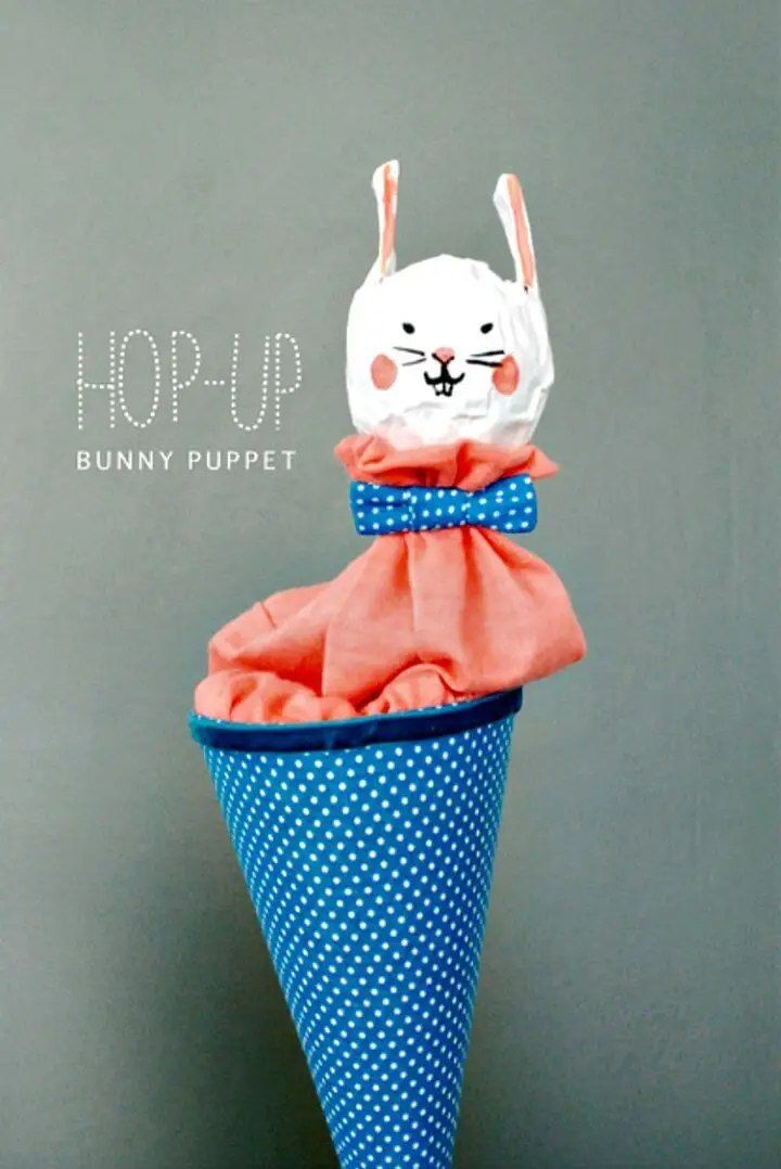 Amazing DIY Hop up Bunny Puppet