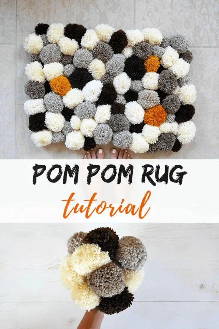 Bathroom Rug With Pom Poms