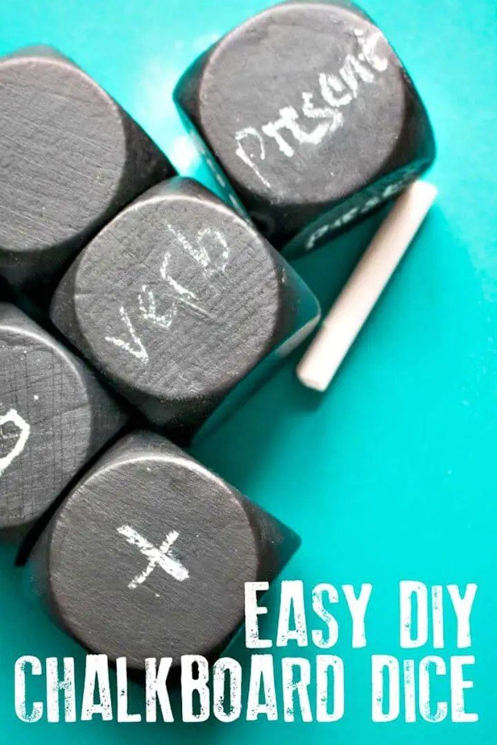 Chalkboard Dice for Learning and Play