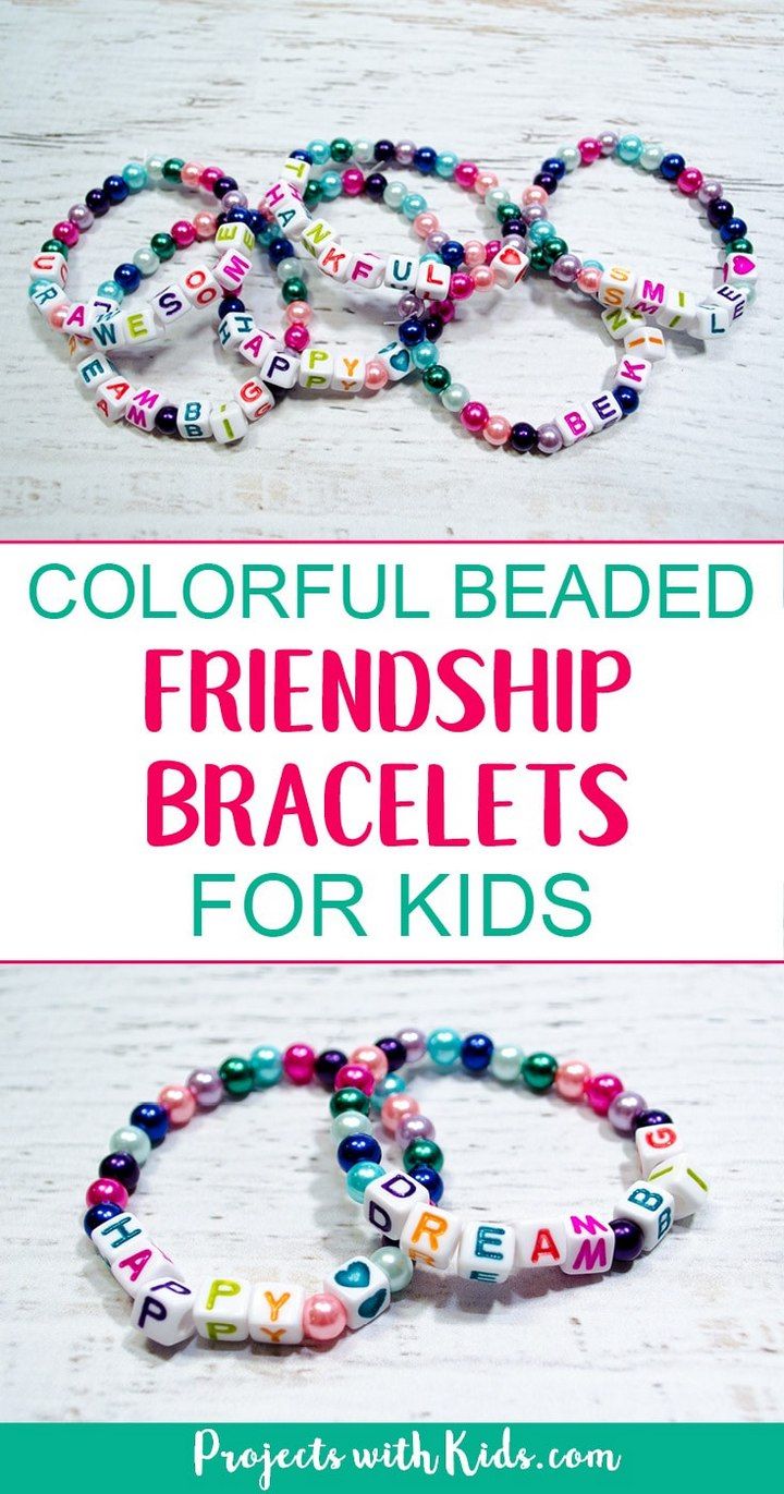 Colorful Beaded Friendship Bracelets for Kids