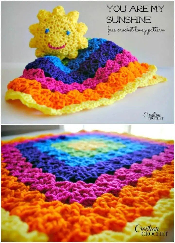Crochet Sunshine Lovey Pattern