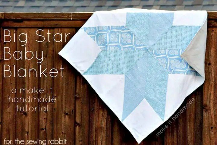 Cute DIY Big Star Baby Blanket