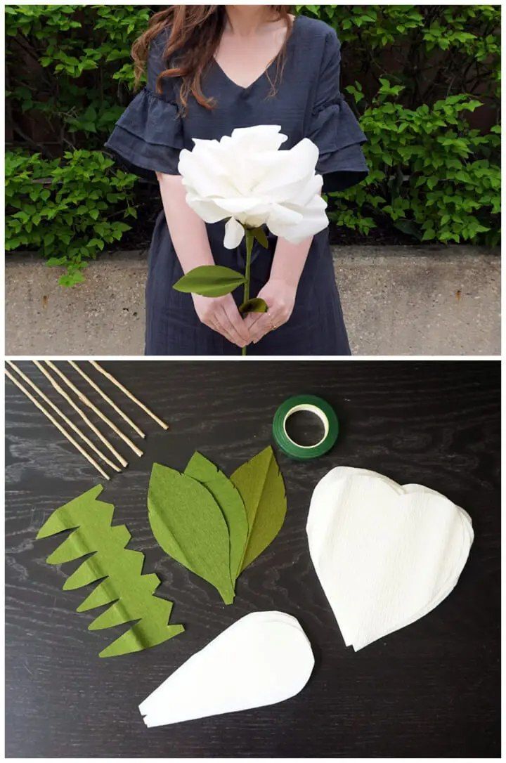 DIY Big Crepe Paper Flower