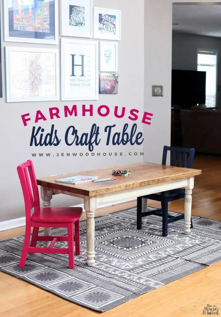 DIY Farmhouse Kids Craft Table