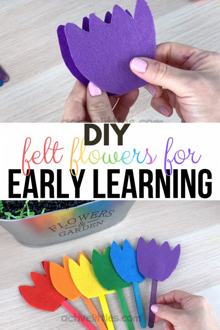 DIY Felt Flowers for Early Learning