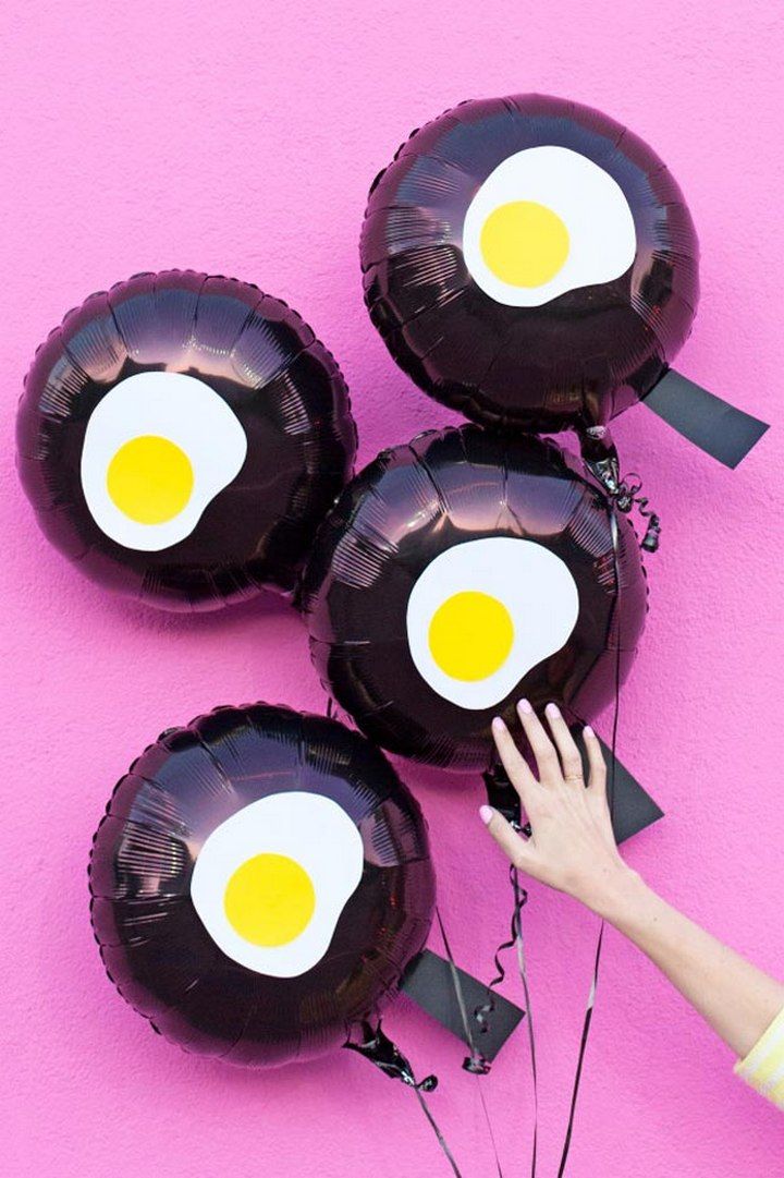 DIY Fried Egg Balloons