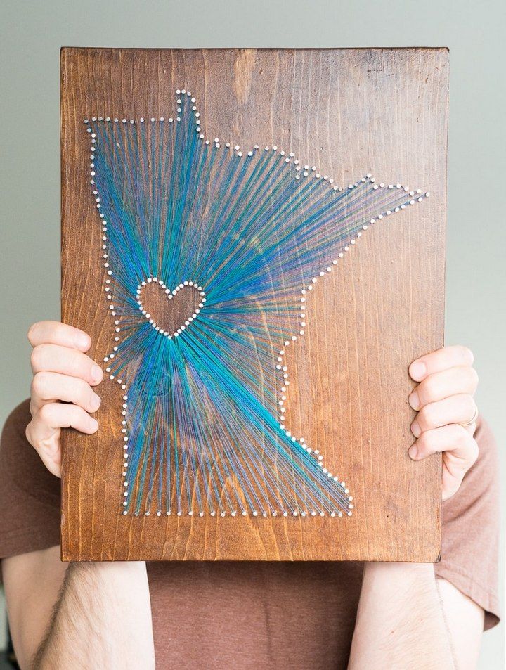 DIY Mini Heart String Art Tutorial