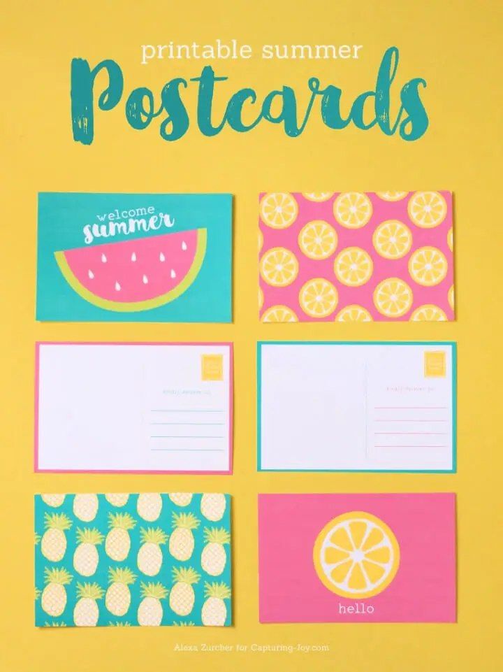 DIY Printable Summer Postcard