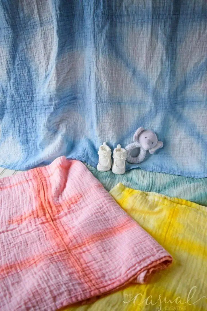 DIY Shibori Baby Blankets