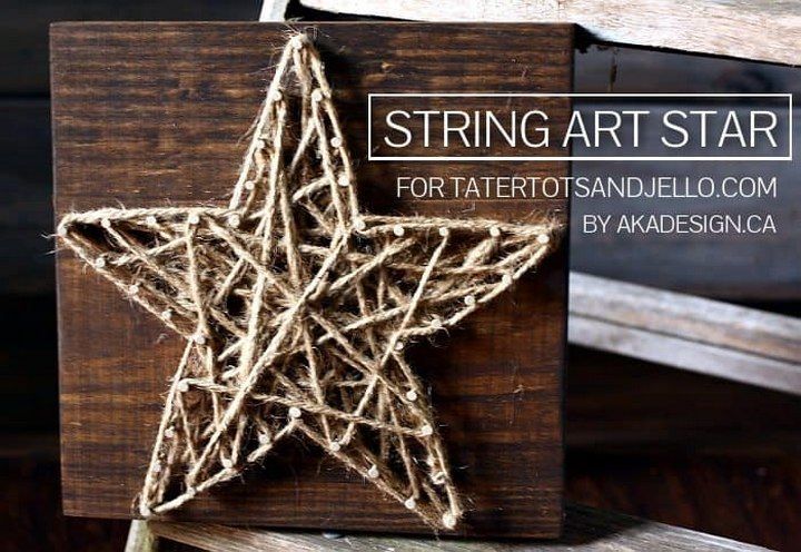 DIY String Star Art Sign