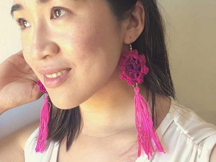 DIY Tassel Crochet Earrings