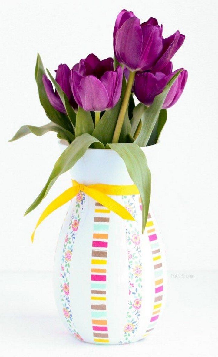 DIY Washi Tape Vase
