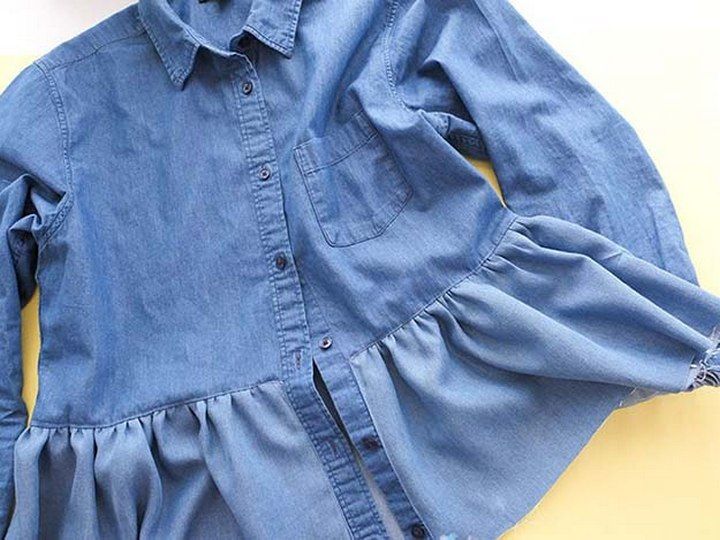 Denim T Shirt Refashion