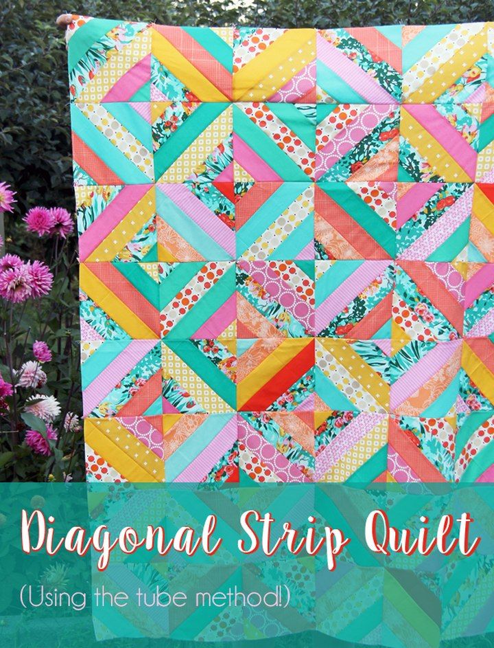 Diagonal Strip Quilt Tutorial