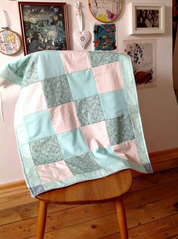 Easiest DIY Patchwork Blanket Sewing Tutorial