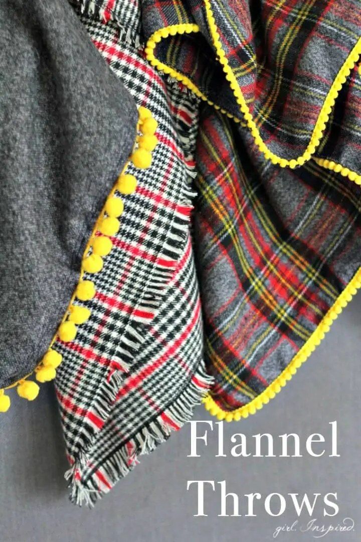 Easy DIY Flannel Throw Blankets