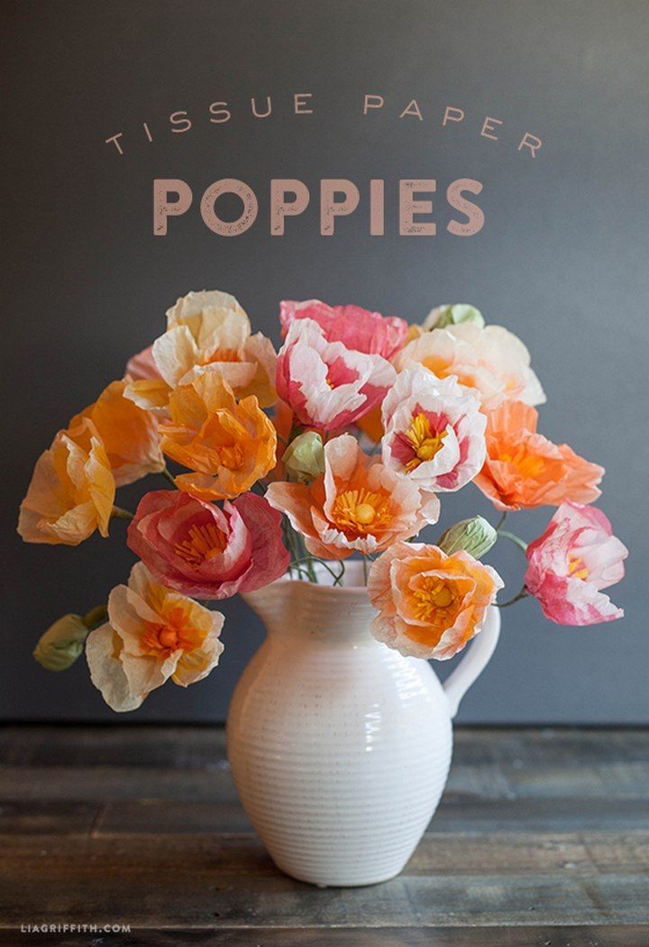 Easy DIY Tissue Paper Poppies