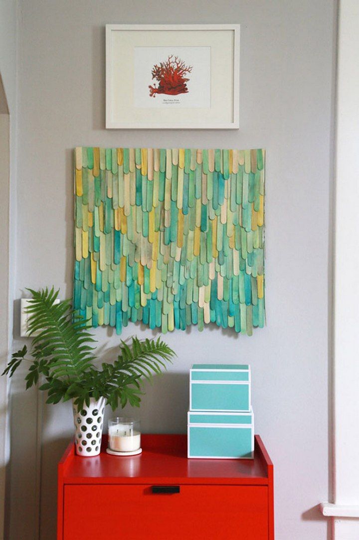 Easy Popsicle Stick Wall Art