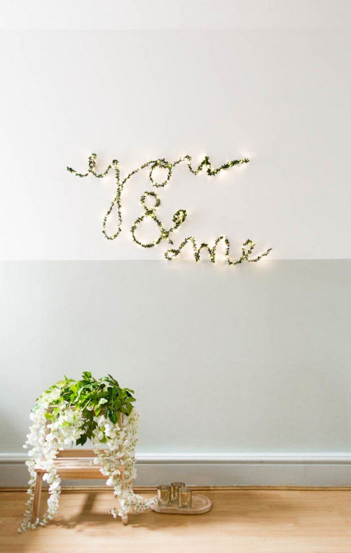 Foliage String Light Sign